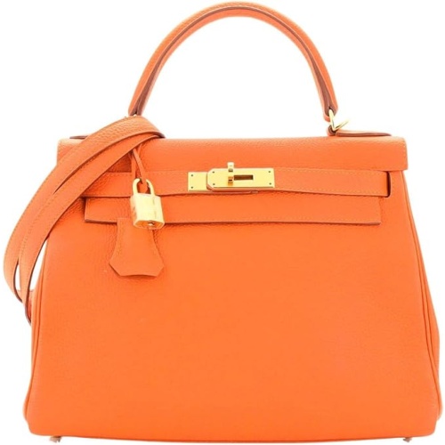 Hermes Orange Togo Leather Kelly Retourne